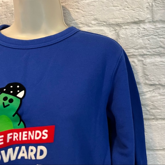 :Chocoolate X Line Friends Edward (M) Royal Blue Crewneck Long Sleeve Sweatshirt - Picture 4 of 11